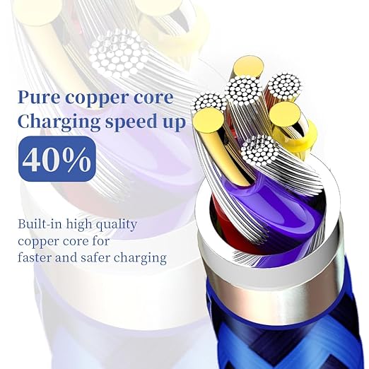 6 Pack Apple MFi Certified Lightning Charging Cables 3FT 6FT 10FT Nylon Braided Fast Charger for iPhone iPad