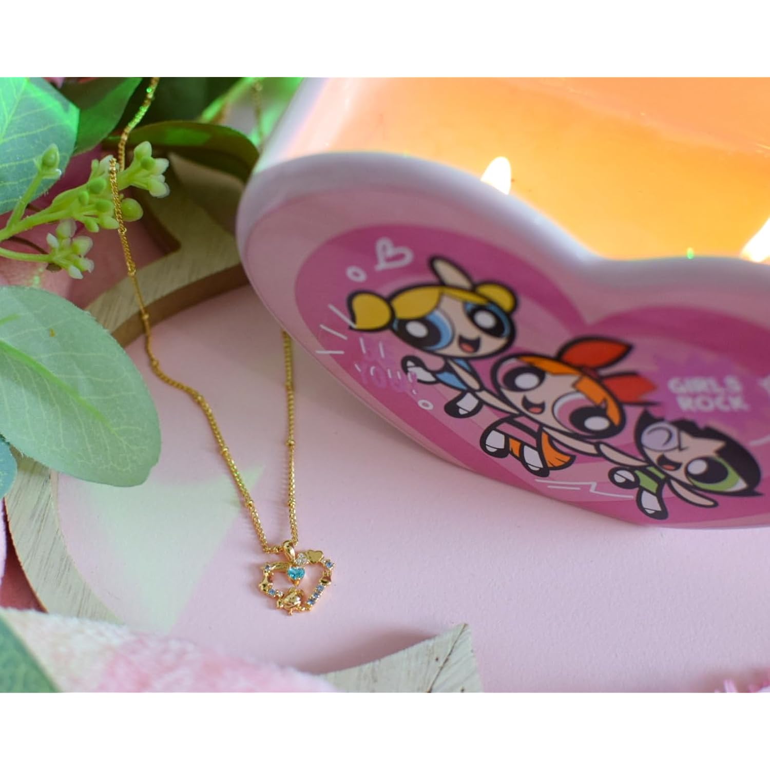 The Powerpuff Girls Heart Jar Candle | Candles For Women Valentines Mothers Day Birthday Gift For Girlfriend Mom Wife Friend Present For Sister Niece