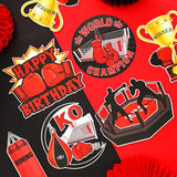 24 Pieces Boxing Birthday Centerpiece Sticks Red Black - Boxing Match
