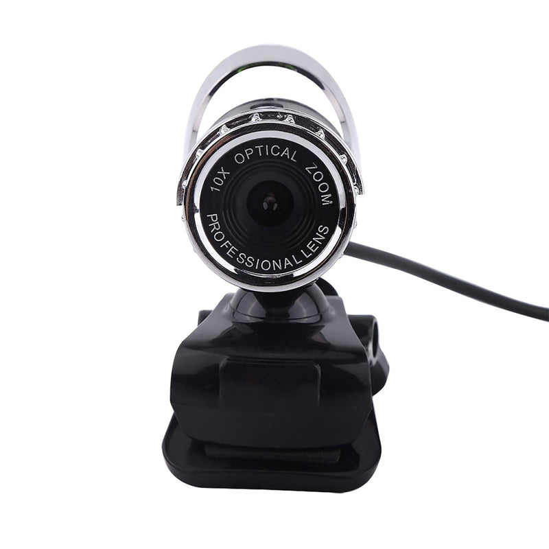 Webcam, 0.3M Pixels Hd Web Camera Cmos 360Degree Rotating Clip-On Camera Built