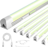 6 Pack 4FT LED Shop Lights 30W 4500LM Tunable Garage Ceiling Lighting for Workshop Warehouse Basement