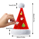 Santa Hat, Christmas Hat With 20 Diy Holiday Stickers, Santa Hats Adult For Xmas New Year Christmas Party?Classic Red Adult?