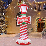 Inflatable Christmas Decorations Inflatable Lighthouse Xmas Blow Up Decor For Yard Lawn Home With Led Christmas Lights