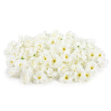Artificial Cherry Blossom Flower Heads, Fake Silk Sakura Floral Heads For Bridal Hair Clips Headbands Dress Diy Accessories Wedding Party Supply Table Decorative (100Pcs White)