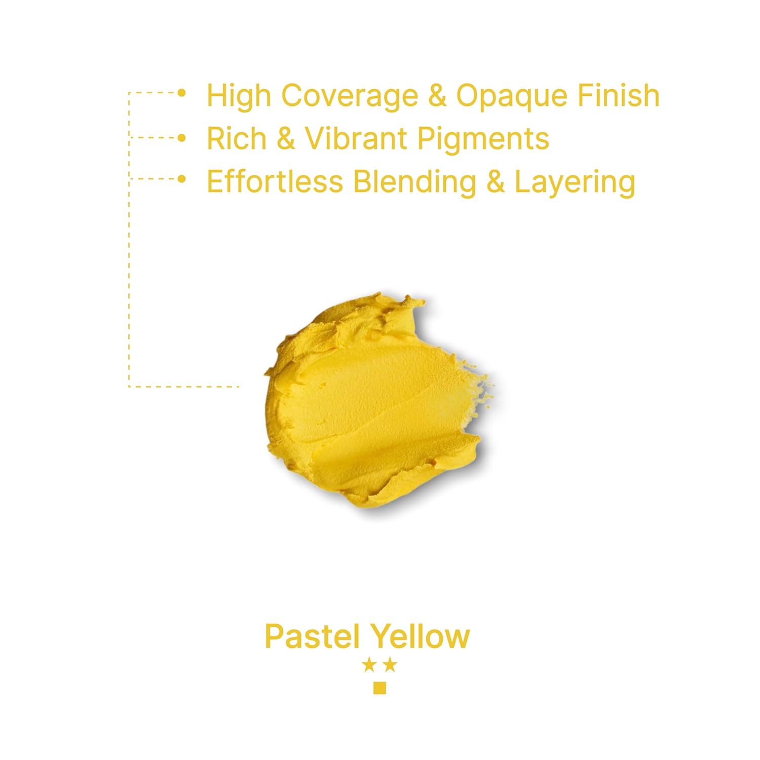 Gouache Pastel Yellow Refills (50Ml/1.7Oz)|Intense Pigments, Easy Color Refill (2 Pcs.)