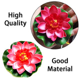 8 Pcs Realistic Lily Artificial Water Floating Foam Lotus Flowers Floating Pond Decor For Pond Pool Aquarium Water Decoration