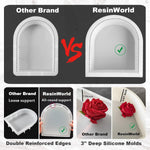 10'' Arch Mold, 3'' Deep Silicone Mold, Sturdy Large Molds For Bouquet Preservation, Shiny Resin Molds For Home Wedding Decor