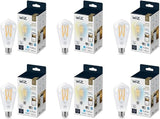 6 Pack ST19 Smart LED Filament Bulb 60W Equivalent Tunable White E26 Wi Fi Connected Matter Compatible