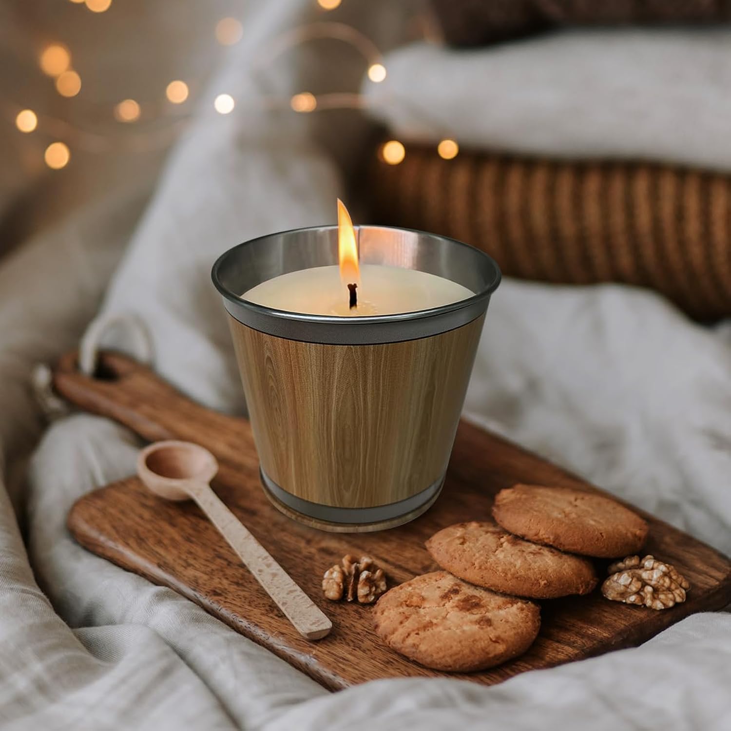 Citronella Candles Set Of 2, Lemongrass Candles 7Oz, Outdoor Indoor Scented Candles With Pure Citronella Essential Oil And Natural Soy Wax