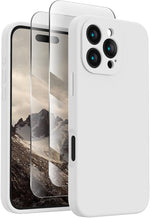 iPhone 16 Pro Silicone Case, Camera Protection, 2 Screen Protectors, 6.3"