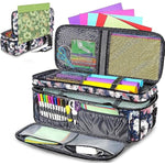 Carrying Case For Cricut Maker 4, Maker 3, Explore 4, Explore 3, Air 2, Die Cut Machine Dust Cover, Large Travel Bag With Cutting Mat Storage, Tote Bag For Tools Accessories, Floral