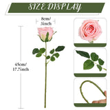 Pink Roses Artificial Flowers 5 Pcs 17.71” Fake Real Touch Roses With Stems For Wedding Party Diy Aisle Arrangement Bridal Bouquet Kitchen Table Centerpiece Vase Home Decor(Pink)