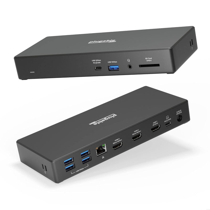 13-In-1 Usb-C Triple Monitor Docking Station With 100W Laptop Charging And 20W