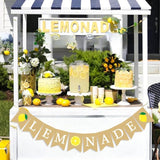 Lemonade Stand Banner For Kids – Rustic Lemonade Banner Sign For Lemonade Stand Supplies, Lemonade Party Decorations, Outdoor Lemon Stand Decor For Summer Events