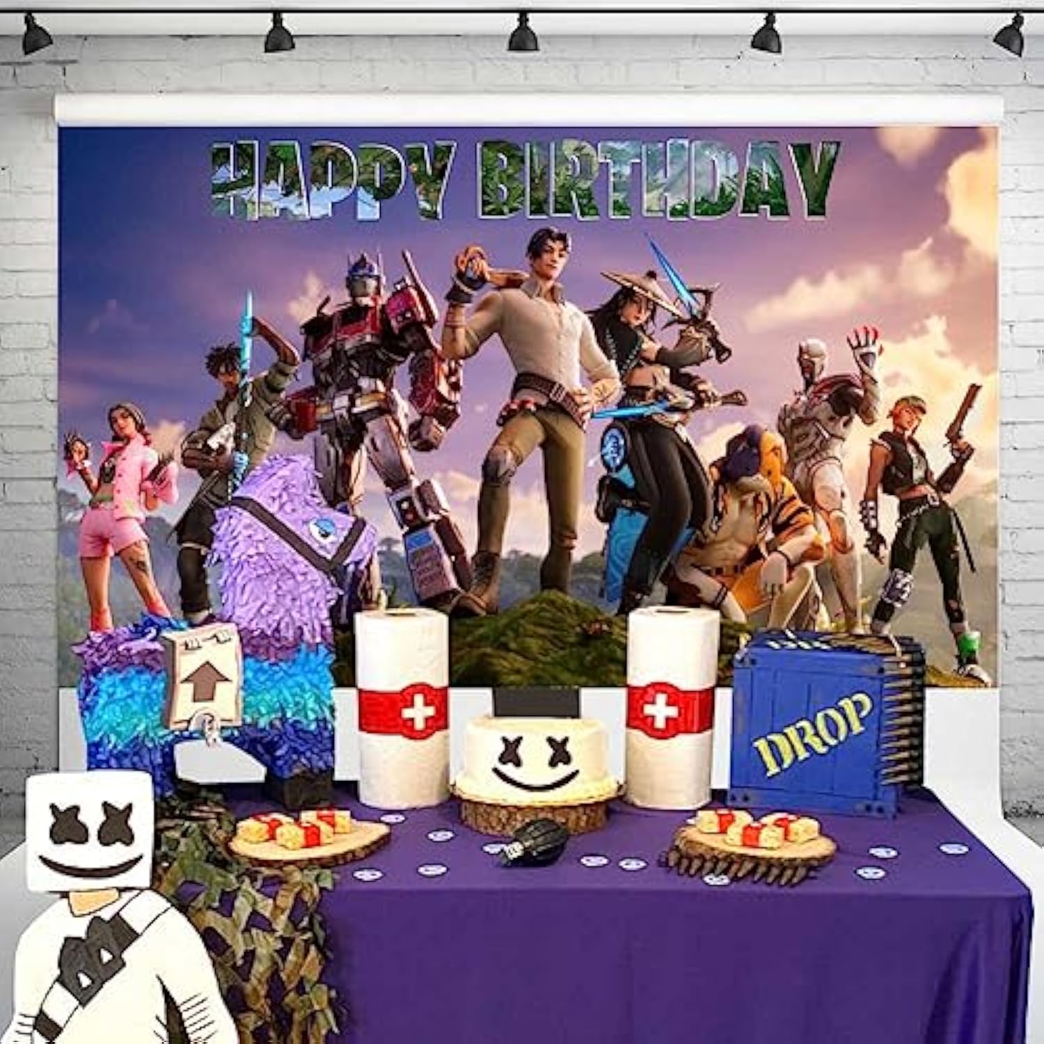 Battle Royale Birthday Banner 5×3Ft Video Game Party Backdrop Decor