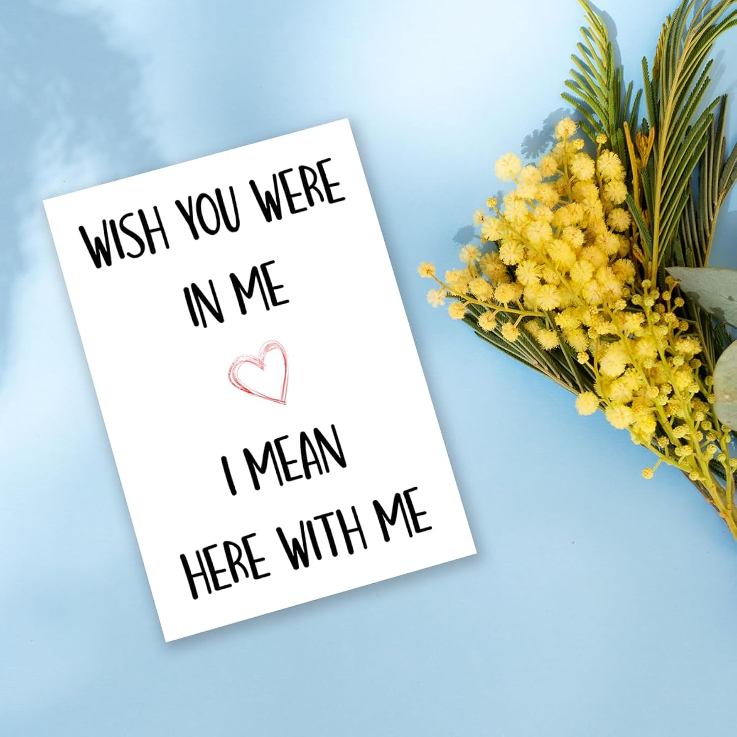 Funny Long Distance Miss You Card For Husband Boyfriend, Humor Online Dating Valentines Day Card For Boyfriend Fiance Husband, Military Friendship Valentines Love You Cards