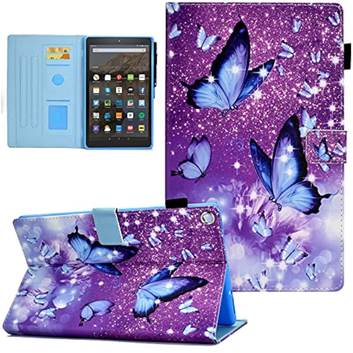 Folio Case For Amazon Fire Hd 8 Tablet (Only Fit 2018 2017 2016 Version,8Th/7T