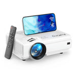 2024 Mini Projector, 1080P, WiFi Bluetooth, HDMI/USB/VGA, Home Theater Use