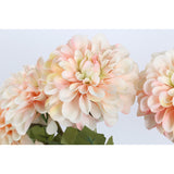 Pink Dahlia Artificial Flowers 5 Pcs Long Stem Silk Dahlia Flowers 27” For Bathroom Tall Vase Wedding Anniversary Centerpiece Aisle Outdoor Decor(Champagne&Pink)