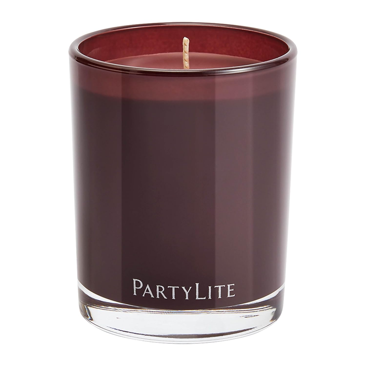PartyLite Mulberry Scented Escential Jar Candle, Black Currant, BlackBerry, Mulberry & Pomegranate, 7.75oz, 1-Wick Aromatherapy Glass Jar, Reusable, 50 Hour Burn Time