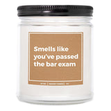 You Nique Designs New Lawyer Gifts, Bar Exam 9Oz Candle, Gifts For Law School Graduates, Funny Law School Graduation Candles For Men, Women, Passing The Bar Exam Surprise (Mahogany Teakwood)