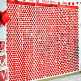 3 Pack Valentines Decorations,Valentines Party Decoration,3.3X6.6Ft Red Heart Shape Tinsel Foil Fringe Curtain Valentines Photo Backdrop,Streamer Backdrop For Birthday,Engagement,Wedding