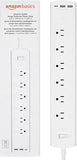 Smart WiFi Power Strip 6 Individually Controlled Outlets 3 USB Ports 1 USB C Alexa Compatible White
