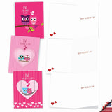 - 10 Assorted Valentine'S Day Note Cards (4 X 5.12 Inch) - Boxed Valentine Cards, Bulk Set With Envelopes - Owl You Need Is Love M5665Vdg-B1X10