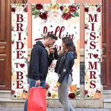 3 Pcs Fall Banner Set - Bridal Shower Decorations Autumn Floral Little Pumpkin Door Cover Backdrop For Fall Theme Wedding Bachelorette Engagement Bride To Be Valentines Day Party Supplies