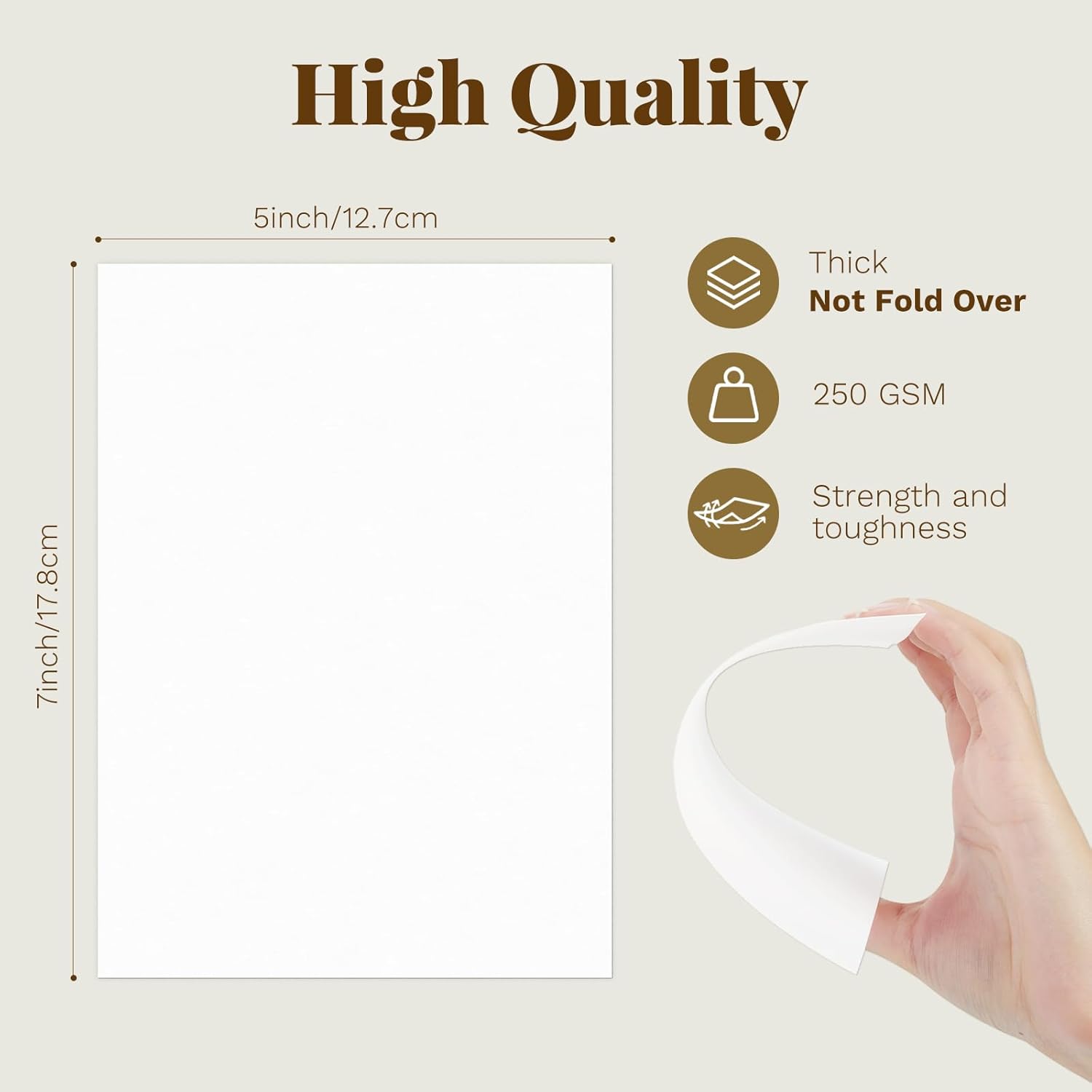 Blank Note Cards (Not Folded) And Envelopes 5 X 7 Flat Cardstock And A7 Envelopes Self Seal 100 Pack For Wedding, Invitations, Diy Postcards, Thank You Cards & All Occasion