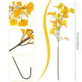 4 Pack Artificial Ginkgo Biloba Stem 29 Inch Long Yellow Leaves Branch Autumn Plant Decor Realistic For Home Vase Filler Wedding Centerpieces Decoration Diy Floral Arrangement