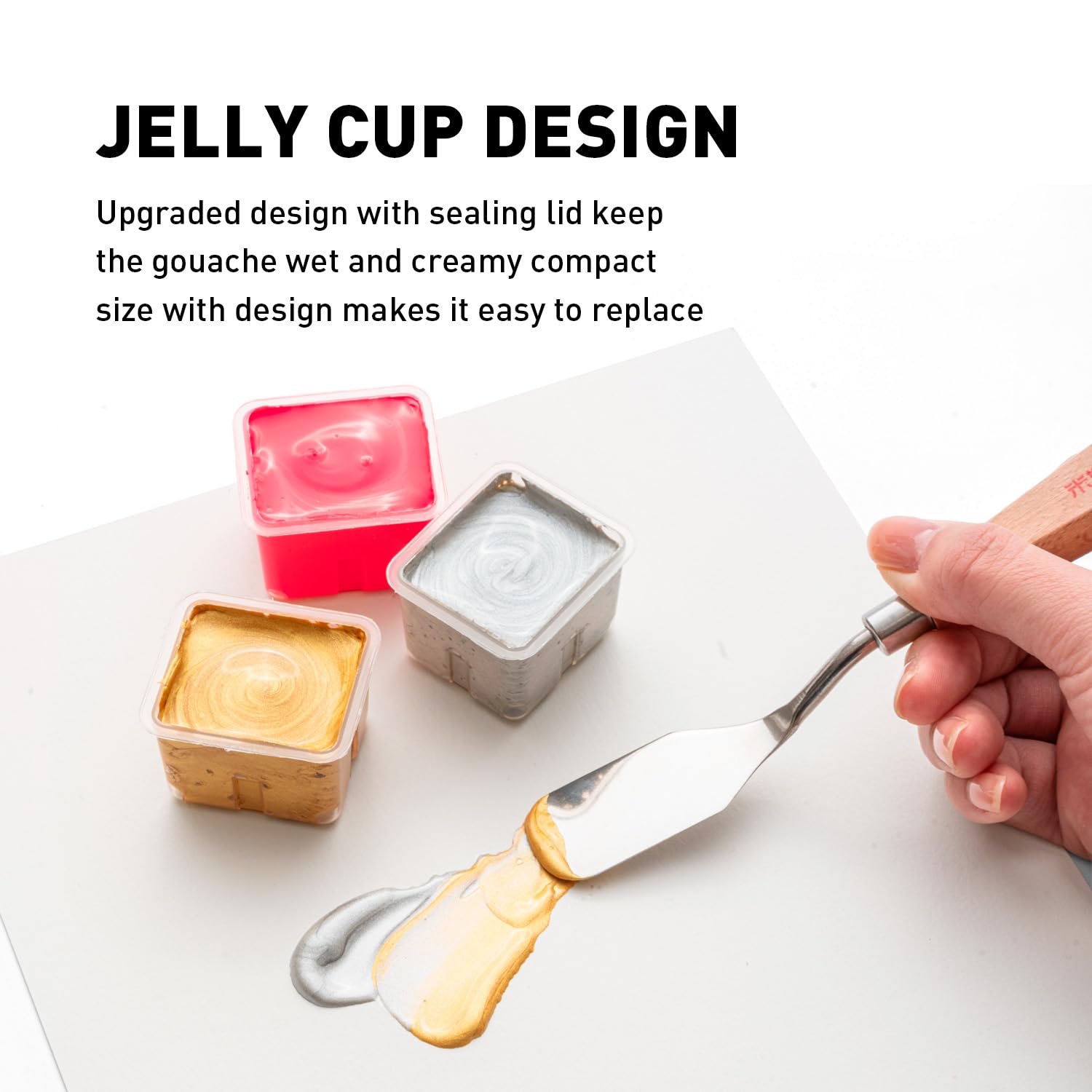 Gouache Paint Set, 56 Colors X 30G Unique Jelly Cup Design In A Carrying Case Perfect For Artists, Gouache Opaque Art Supplies For Professionals, And More