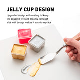 Gouache Paint Set, 56 Colors X 30G Unique Jelly Cup Design In A Carrying Case Perfect For Artists, Gouache Opaque Art Supplies For Professionals, And More