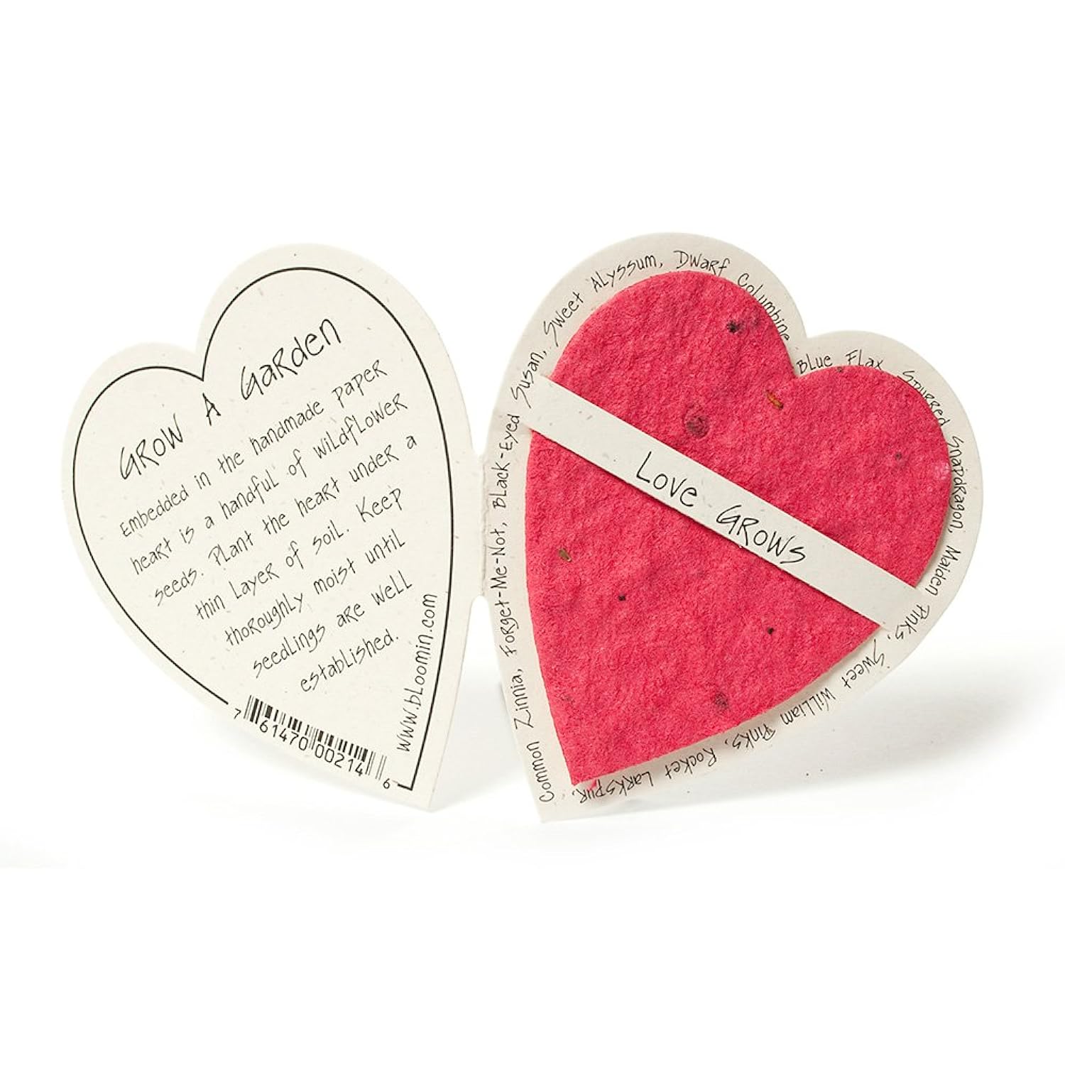 Bloomin Mini Cranberry Red Heart-Shaped Seed Paper Enclosure Cards 9 Card Set - Perfect For Valentine'S Day, Mother'S Day And Wedding Anniversaries! Size: 2.25 X 2.25 By Bloomin