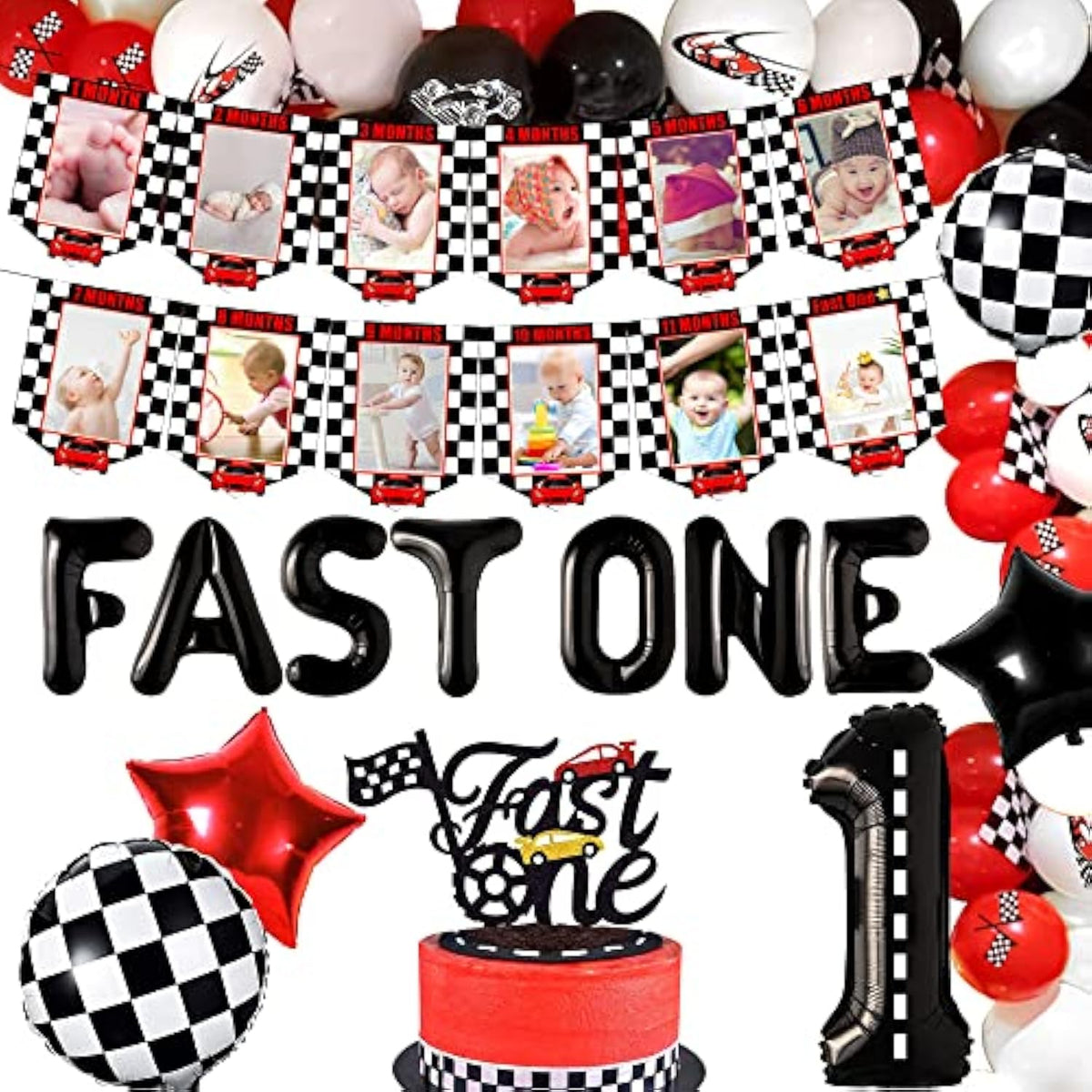 Fast One Birthday Party Decoration Fast One Cake Topper Fast One Ballo