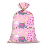 Extra Large Pink Elephant Baby Shower Plastic Gift Bags 36X56 Inch Jumbo Baby Girl Gift Bag Elephant Themed Girl Kids Gender Reveals New Parent Party Favors