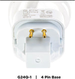 13W T3 Spiral CFL Light Bulb G24Q-1 4-Pin Base 2700K Warm White 800 Lumens 4 Pack