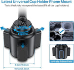 Upgraded Cup Phone Holder, Adjustable Mount for All 4.0-7.0 inch Smartphones