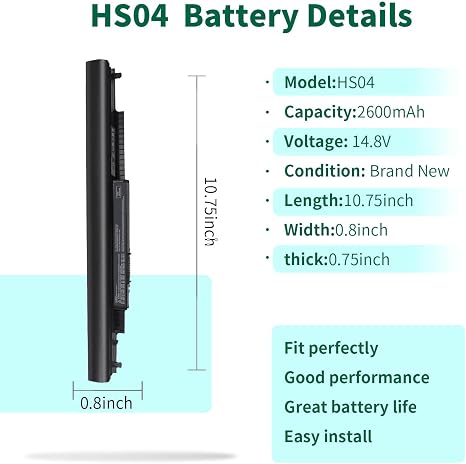 HP 807956-001 HS03 HS04 Laptop Battery for Pavilion 15-BA 15-AY 15-AC 15-AF 17-X