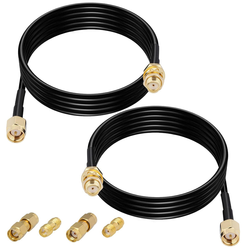 Sma Antenna Cable Rg174 Coaxial Cable 2-Pack 10Ft Sma Female To Sma Male Bulkh