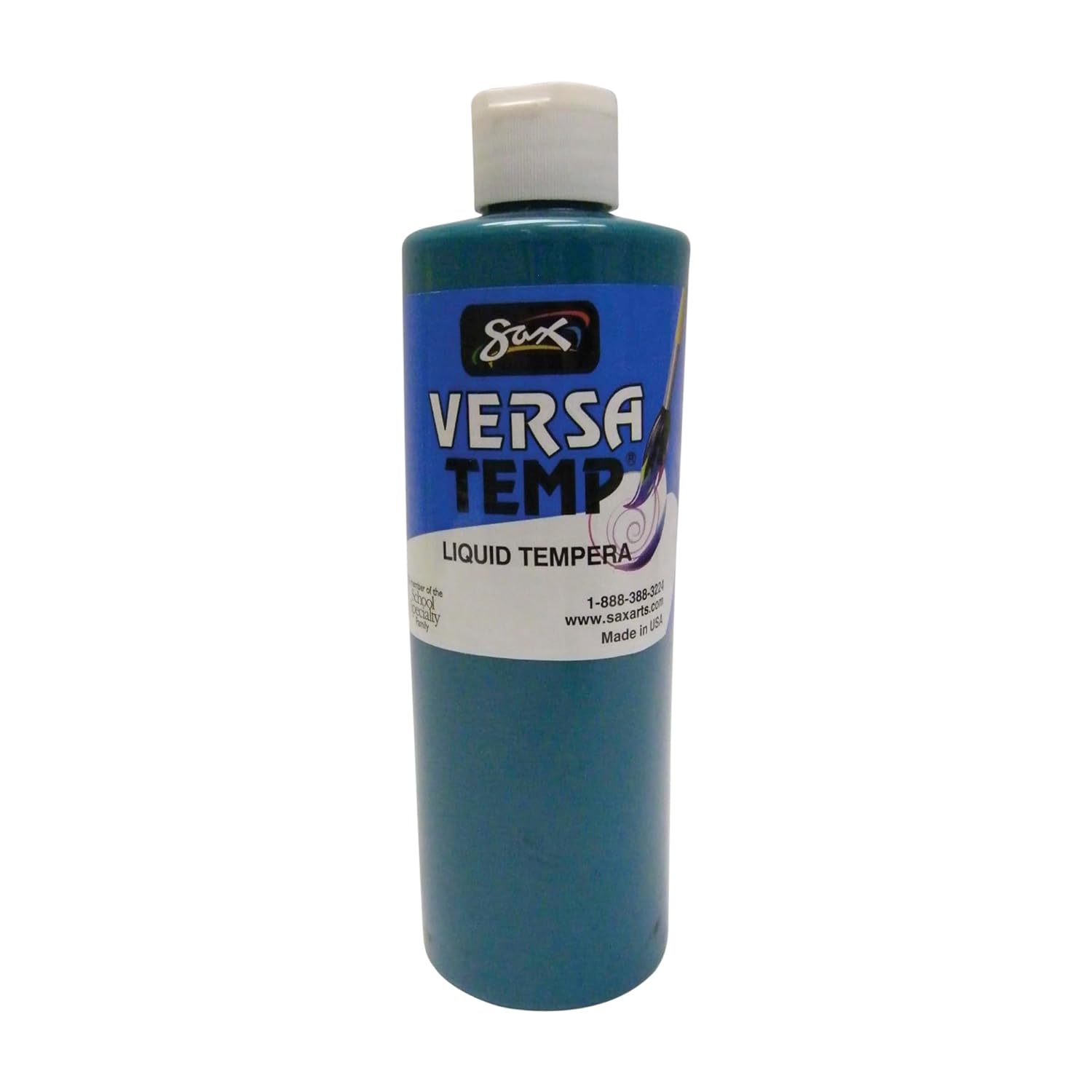 Versatemp Heavy-Bodied Tempera Paint, Turquoise, 1 Pint - 1440693