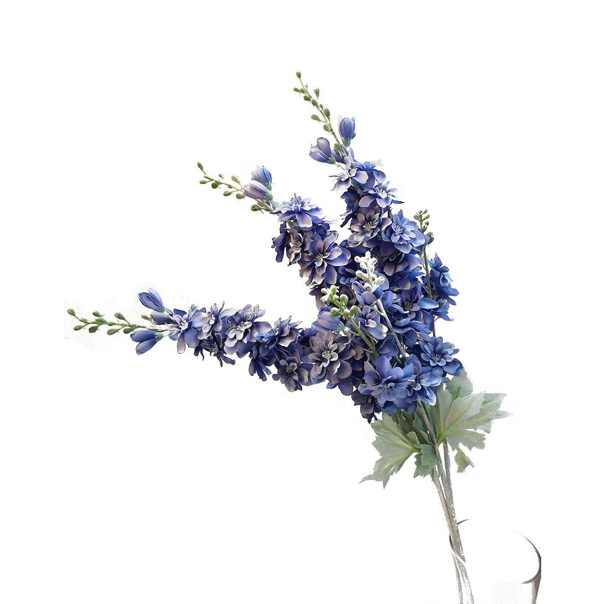 3Pcs Artificial Delphinium Ajacis Flowers Fake Violet Silk Flower Table Kitchen Home Garden Party Wedding Decoration Blue