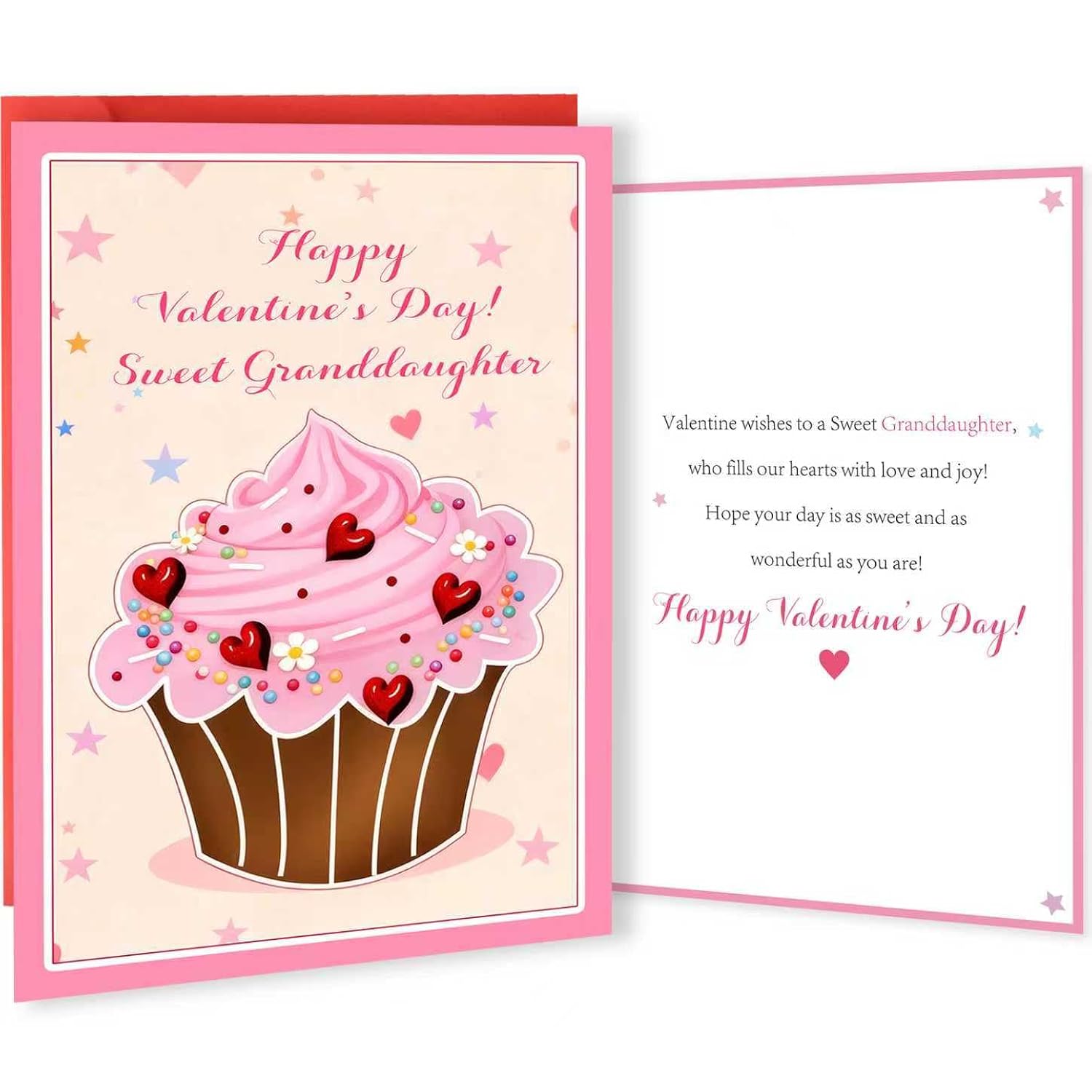 Cute Cake Valentine’S Day Card Gifts For Granddaughter?Sweet Valentines Day Gifts For Her Girl Kids From Grandma Grandpa Grandparents