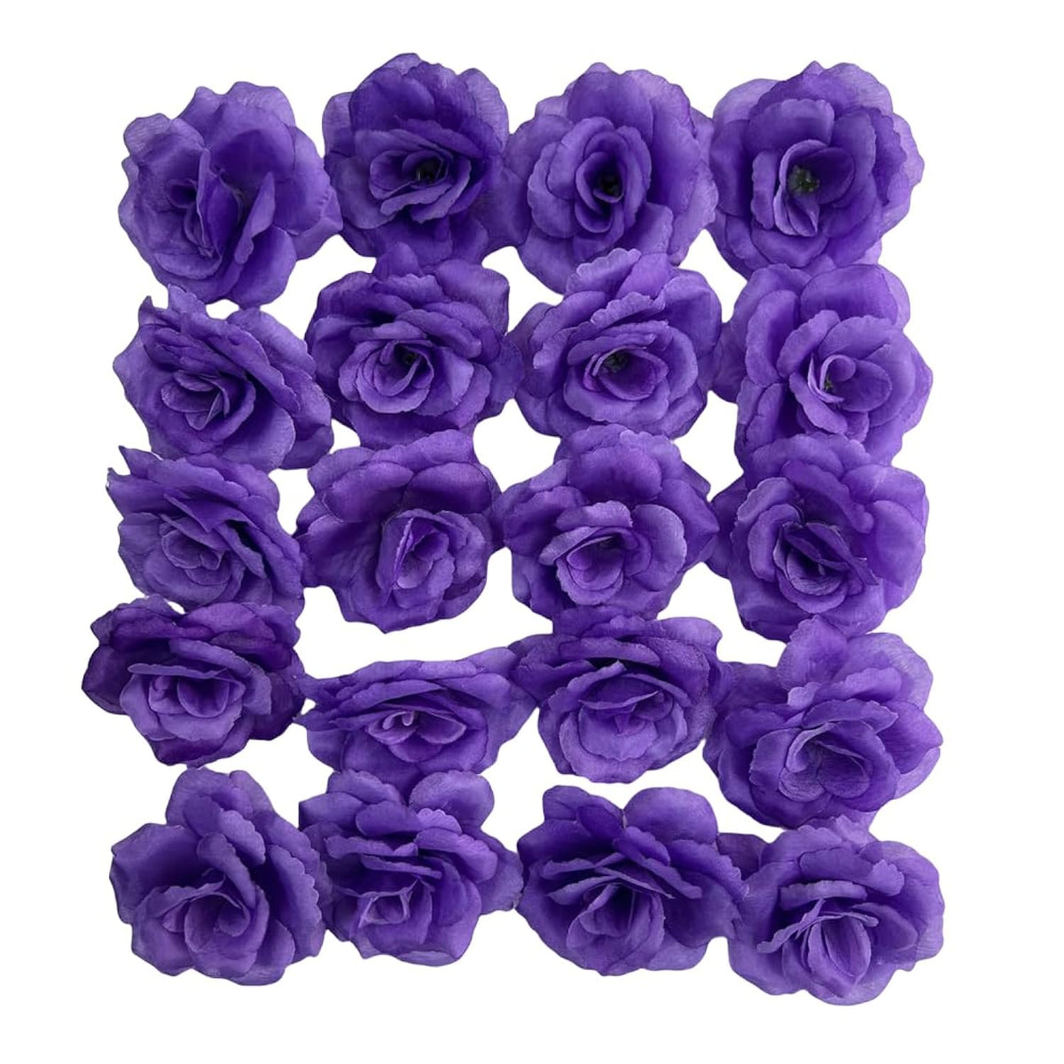 25 Pcs 3 Inch Artificial Rose Flower Heads,Silk Rose Head Flowers,Wedding Party Home Garden Decoration Diy Craft Gift Box Decoration (Purple)