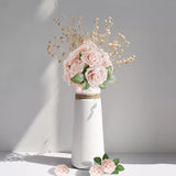 Artificial Flower Cheek Red 25 Pcs Real Looking Fake Roses Fake Flower With Stems For Diy Wedding Bouquets Shower Centerpieces Arrangements Party Tables Decorations