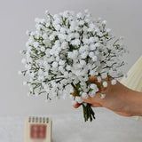 10 Pcs 28Cm Babys Breath Artificial Flowers Faux Gypsophila White Flowers Babies Breath Flowers Fake Babies Breath Flower Bouquets Real Touch Faux Flowers For Decoration