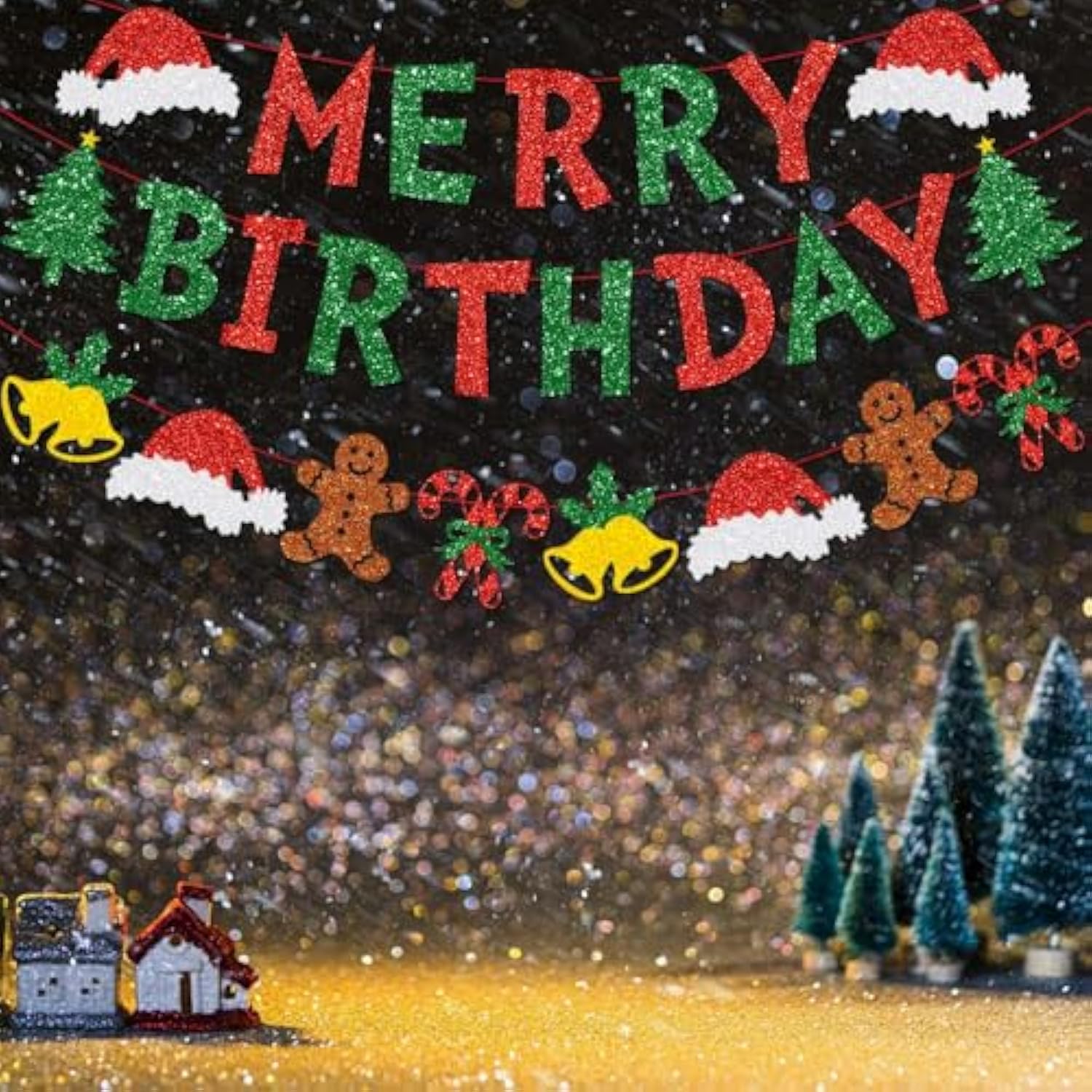 Glitter Merry Christmas Banner Merry Christmas Letter Sign Merry Xmas Banner For Christmas Party Decorations