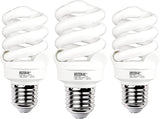 E26 Spiral CFL Light Bulbs 13W 60W Equivalent 2700K Soft White 1040 Lumens Non-Dimmable 3 Pack