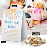 Don'T Say Baby Baby Shower Game, Here Comes The Son Baby Shower Decoration, Boy Sunshine Don'T Say Baby Sign, Fun Baby Shower Games, Clothespins For Baby Shower-Dsba09