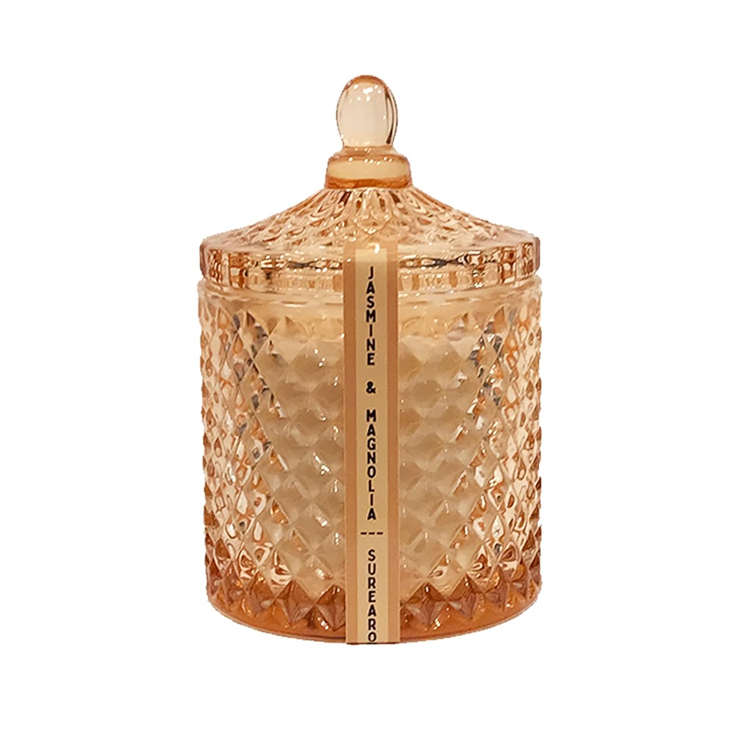 | 10Oz Jasmine & Magnolia Scented Candle With Rich Fragrance, Double Wick, Luxury Bronze Glass Candle Jar